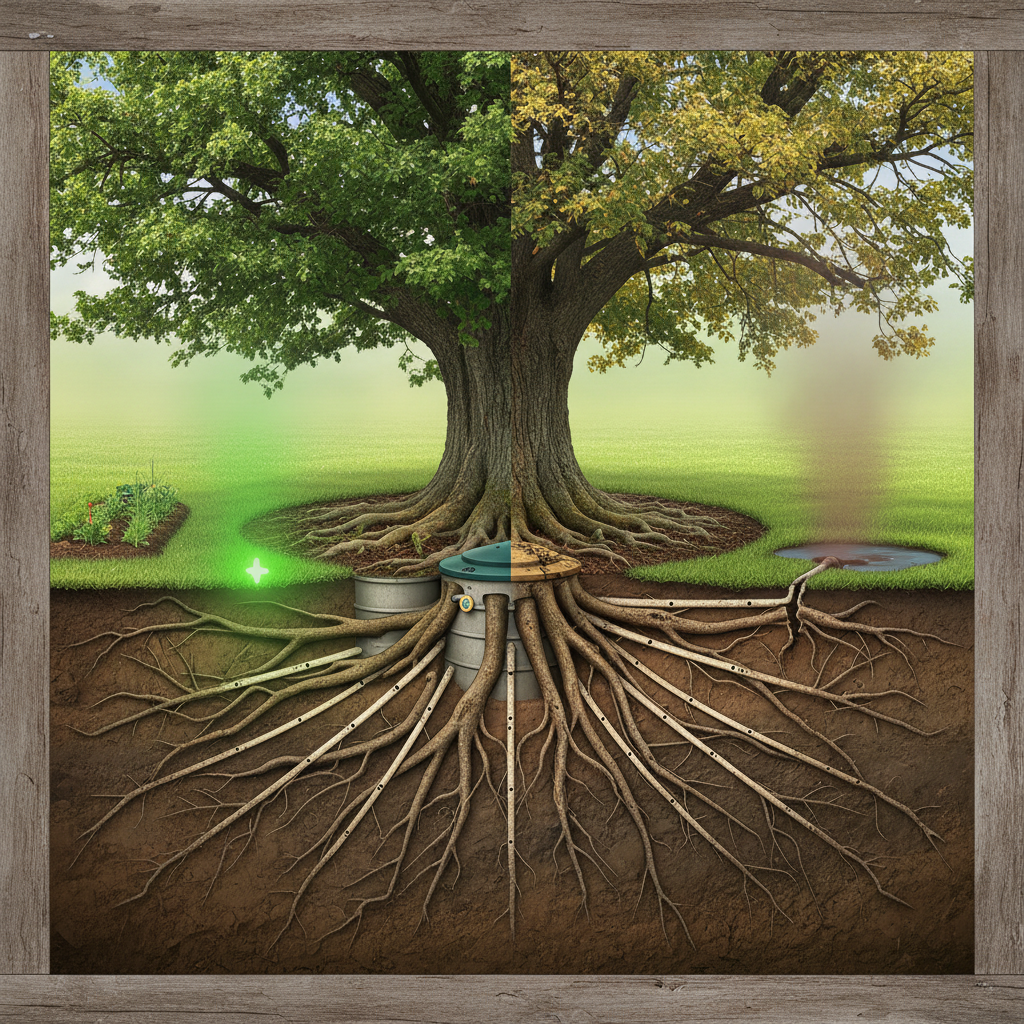 фото Септик под деревом: плюсы и риски такой установки