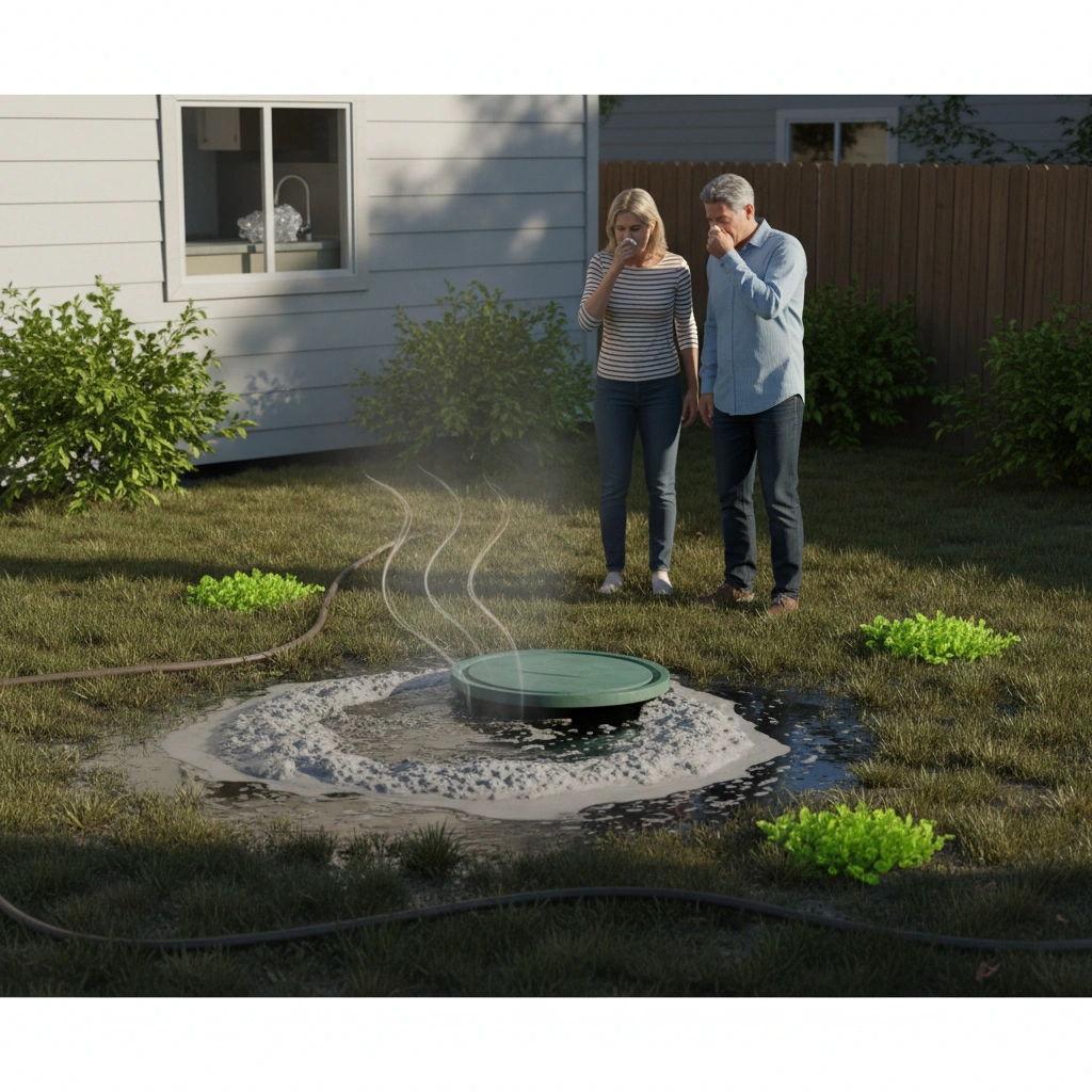 фото Как понять, что пора вызывать ассенизатора, если септик автономный — признаки переполнения