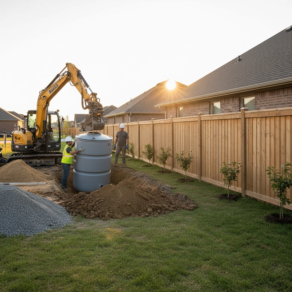 фото Установка септика на границе участка: допустимо ли это по закону и СНиП